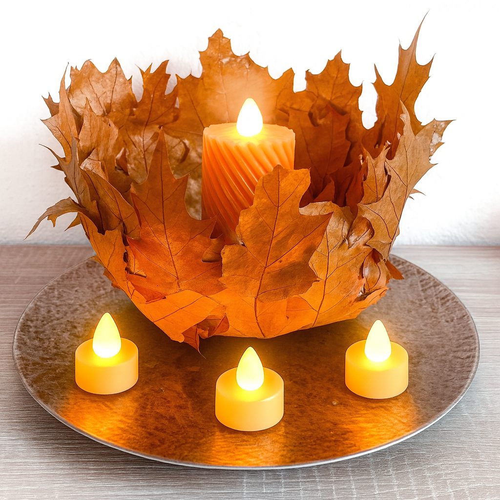 Herbstliche Blätterschale: DIY-Deko mit Naturmaterial
