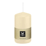 Stumpenkerze aus Paraffin, Bisquit, Wiedemann, 100/58 mm, Brenndauer ca. 33h - luterne.shop