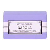 Sapola Lavendelseife, Apomanum, 100% natürlich, mit naturreinen ätherischen Pflanzenölen, 100 g, Körperpflege - luterne.shop
