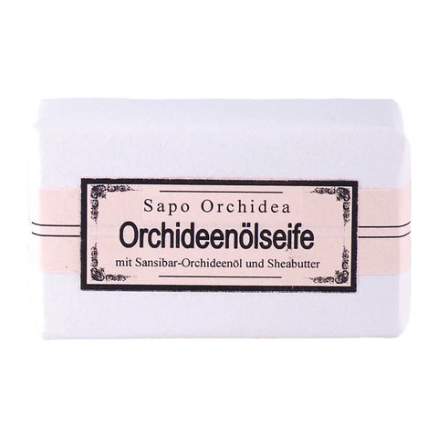 Orchideenöl-Seife, Apomanum, 100% natürlich, mit naturreinen ätherischen Pflanzenölen, 100 g, Körperpflege - luterne.shop