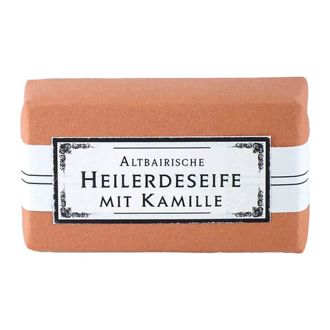 Heilerdeseife mit Kamille, Apomanum, 100% natürlich, mit naturreinen ätherischen Pflanzenölen, 100 g, Körperpflege - luterne.shop
