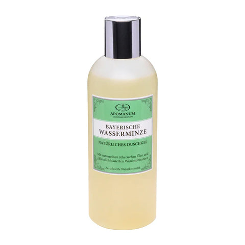 Duschgel Bayerische Wasserminze, Apomanum, 100% natürlich, mit naturreinen ätherischen Pflanzenölen, 250 ml, Körperpflege - luterne.shop