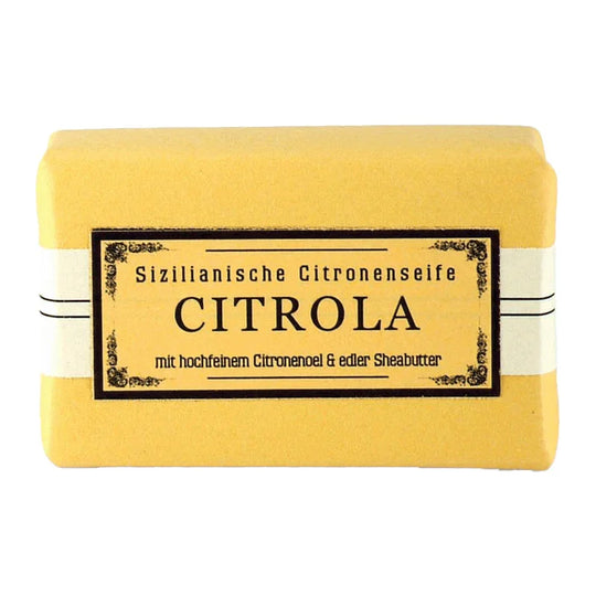 Citrola Zitronenseife, Apomanum, 100% natürlich, mit naturreinen ätherischen Pflanzenölen, 100 g