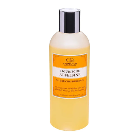 Duschgel Ligurische Apfelsine, Apomanum, 100% natürlich, mit naturreinen ätherischen Pflanzenölen, 250 ml, Körperpflege - luterne.shop