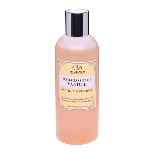 Duschgel Madagassische Vanille, Apomanum, 100% natürlich, mit naturreinen ätherischen Pflanzenölen, 250 ml
