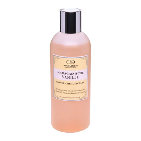 Duschgel Madagassische Vanille, Apomanum, 100% natürlich, mit naturreinen ätherischen Pflanzenölen, 250 ml, Körperpflege - luterne.shop
