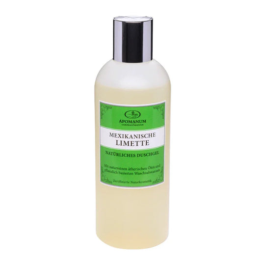 Duschgel Mexikanische Limette, Apomanum, 100% natürlich, mit naturreinen ätherischen Pflanzenölen, 250 ml
