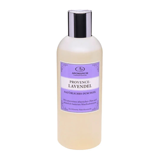 Duschgel Provence-Lavendel, Apomanum, 100% natürlich, mit naturreinen ätherischen Pflanzenölen, 250 ml