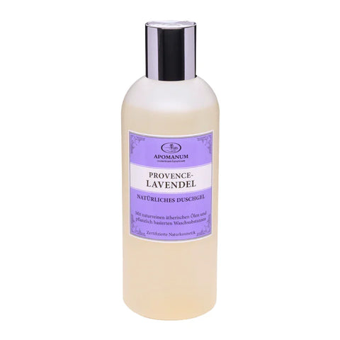 Duschgel Provence-Lavendel, Apomanum, 100% natürlich, mit naturreinen ätherischen Pflanzenölen, 250 ml, Körperpflege - luterne.shop