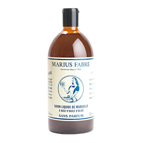 Marseiller Flüssigseife, parfümfrei, Marius Fabre, Nachfüller, 1 l, Körperpflege, NSL1LNP - luterne.shop