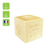 Marseiller Seife für die Wäsche, Marius Fabre, 100% Bio, ohne Palmöl, Würfelform, 400 g, für Haushalt & Reinigung, N400BSP - luterne.shop
