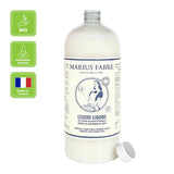Flüssigwaschmittel aus Marseiller Seifenflocken, weiß, Marius Fabre, ohne Palmöl, mit Backsoda, 1 l, für Haushalt & Reinigung, NLCOP1LBI - luterne.shop