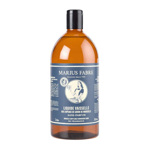 Geschirrspülmittel mit Marseiller Seifenflocken, Marius Fabre, 100% Bio, ohne Palmöl, Nachfüller, 1 l, für Haushalt & Reinigung, NLVCOP1LS P - luterne.shop