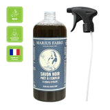 Flüssigseife, schwarz, Marius Fabre, mit Zerstäuber, Sprühflasche, 750 ml, NSNSP750 - luterne.shop