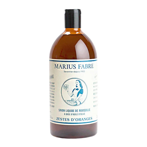 Marseiller Flüssigseife, mit ätherischen Ölen aus Orangenschalen, Marius Fabre, Nachfüller, 1 l, Körperpflege, NSL1LZO - luterne.shop