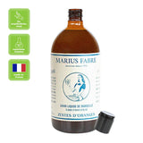 Marseiller Flüssigseife, mit ätherischen Ölen aus Orangenschalen, Marius Fabre, Nachfüller, 1 l, Körperpflege, NSL1LZO - luterne.shop