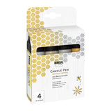 KREUL Candle Pen, 4er Set Glamour Lighting, Kerzenstifte mit feiner Malspitze, zum Bemalen & Verzieren von Kerzen, mit Bienenwachs - luterne.shop