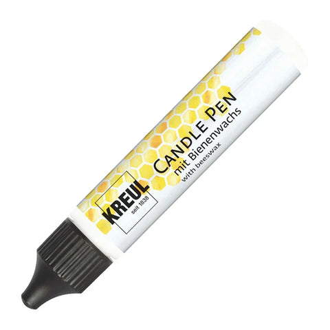 KREUL Candle Pen, Weiß, Kerzenstift mit feiner Malspitze, mit Bienenwachs, zum Bemalen & Verzieren von Kerzen - luterne.shop