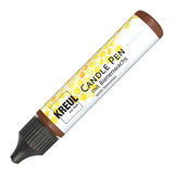 KREUL Candle Pen, Braun, Kerzenstift mit feiner Malspitze, mit Bienenwachs, zum Bemalen & Verzieren von Kerzen - luterne.shop