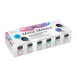 KREUL Magic Marble Marmorierfarben-Set, Metallic, 6 Farben je 20 ml - luterne.shop