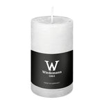 Marble Rustik Stumpenkerze Weiß, 90/58 mm, Wiedemann, Brenndauer 30h, durchgefärbt