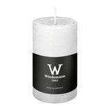 Marble Rustik Kerze Weiß, 90/58 mm, Wiedemann, 30h