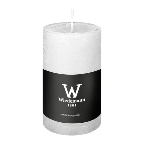 Marble Rustik Kerze Weiß, 90/58 mm, Wiedemann, 30h