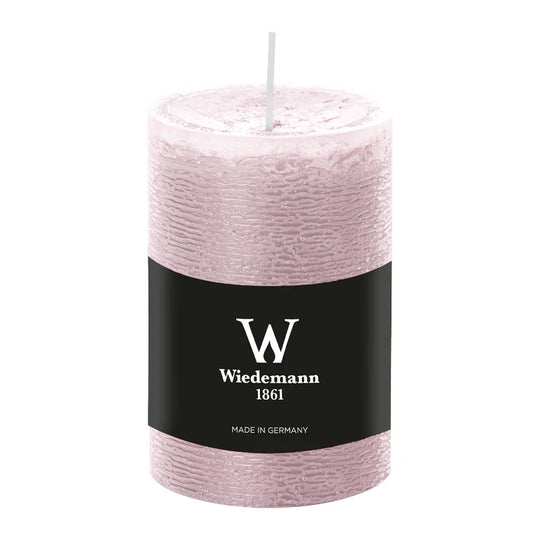 Marble Rustik Stumpenkerze Rosé, 100/68 mm, Wiedemann, Brenndauer 42h, durchgefärbt