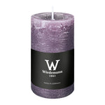 Marble Rustik Stumpenkerze Mauve, 90/58 mm, Wiedemann, Brenndauer 30h, durchgefärbt