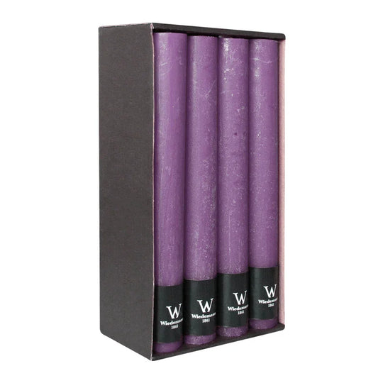 Marble Rustik Stabkerzen Mauve, Wiedemann, 250/35 mm, Brenndauer 25h, 12 St.