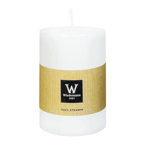 Stumpenkerze aus Stearin, 100% pflanzlicher Wachs, 80/68 mm, Wiedemann, Brenndauer ca. 42h - luterne.shop