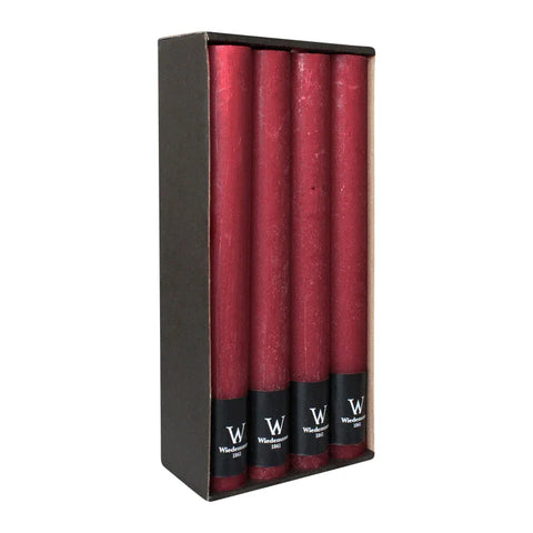 Marble Rustik Stabkerzen Bordeaux, 280/35 mm, Wiedemann, 30h, 8 St.