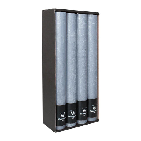 Marble Rustik Stabkerzen Graublau, 280/35 mm, Wiedemann, 30h, 8 St.