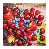 Cocktailservietten „Tasty Berries“, 25x25 cm, 3-lagig, Home Fashion®, 20 Stück - luterne.shop