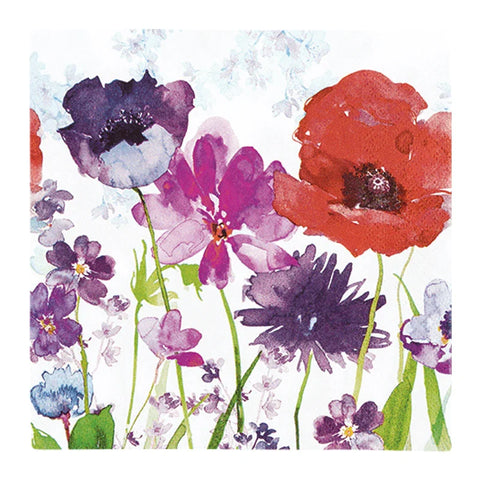 Cocktailservietten „Meadow of Flowers“, 25x25 cm, 3-lagig, Home Fashion®, 20 Stück - luterne.shop