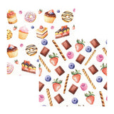 Cocktailservietten „Sweet Allover“, 25x25 cm, 3-lagig, Home Fashion®, 2 Motive je 10 Stück - luterne.shop
