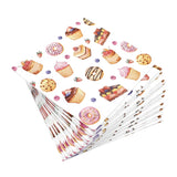 Cocktailservietten „Sweet Allover“, 25x25 cm, 3-lagig, Home Fashion®, 2 Motive je 10 Stück - luterne.shop