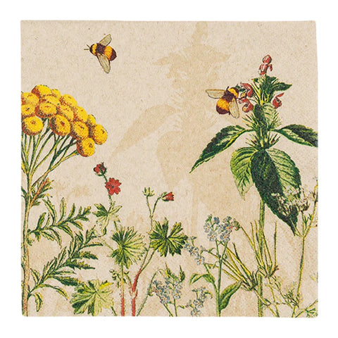 Recyclingservietten „Wild Flowers“, 25x25 cm, 2-lagig, Home Fashion®, 20 Stück - luterne.shop