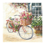 Lunchservietten „Flower Bike“, 33x33 cm, 3-lagig, Home Fashion®, 20 Stück - luterne.shop