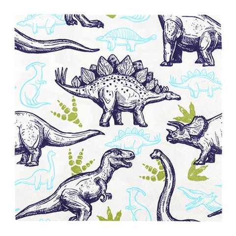 Lunchservietten „Dinosaurs“, 33x33 cm, 3-lagig, Home Fashion®, 20 Stück - luterne.shop
