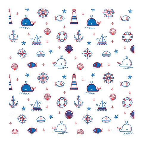 Lunchservietten „Nautical Pattern“, 33x33 cm, 3-lagig, Home Fashion®, 20 Stück - luterne.shop