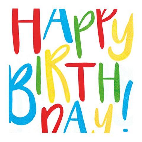 Lunchservietten „Happy Birthday!“, 33x33 cm, 3-lagig, Home Fashion®, 20 Stück - luterne.shop
