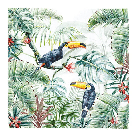 Lunchservietten „Welcome to the Jungle“, 33x33 cm, 3-lagig, Home Fashion®, 20 Stück - luterne.shop