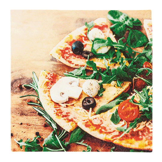 Lunchservietten „Pizza“, 33x33 cm, 3-lagig, Home Fashion®, 20 Stück
