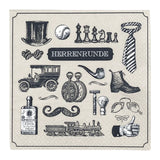 Lunchservietten „Herrenrunde“, 33x33 cm, 3-lagig, Home Fashion®, 20 Stück - luterne.shop
