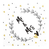 Lunchservietten „Mr&Mrs“, 33x33 cm, 3-lagig, Home Fashion®, 20 Stück - luterne.shop