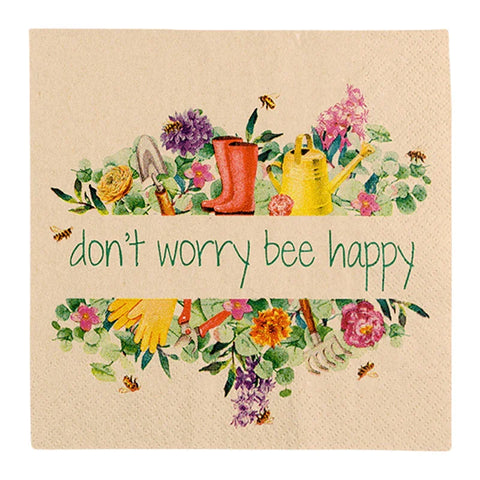 Recyclingservietten „Bee Happy“, 33x33 cm, 2-lagig, Home Fashion®, 20 Stück - luterne.shop