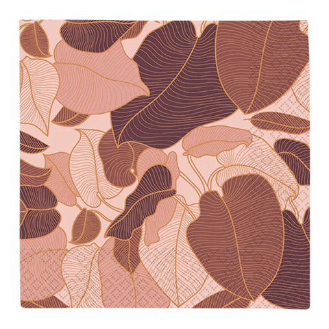 Lunchservietten „Art Nouveau rosewood“, 33x33 cm, 3-lagig, Home Fashion®, 20 Stück - luterne.shop