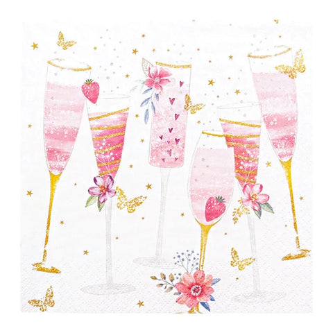 Lunchservietten „Salut!“, 33x33 cm, 3-lagig, Home Fashion®, 20 Stück - luterne.shop