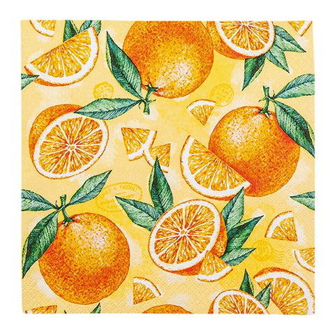 Lunchservietten „Pieces of Orange“, 33x33 cm, 3-lagig, Home Fashion®, 20 Stück - luterne.shop